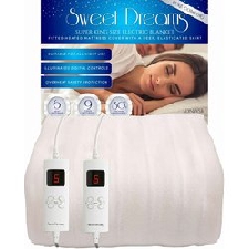 Sweet Dreams Electric Blanket Super King Size - Dual Controls - Luxury Bed Heated Mattress Cover