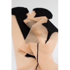 Calze da Reggicalze in Nylon con RIGA Velate 15 Denari BIANCO ROSSO NERO NUDO