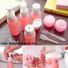 1 Set di sottobottiglie da viaggio Set di bottiglie di plastica Flacone spray Lozione Shampoo Crema Bottiglia cosmetica