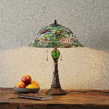 Lampada da tavolo Waterlily in stile Tiffany