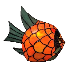 Lampada 6005, pesce in stile tiffany
