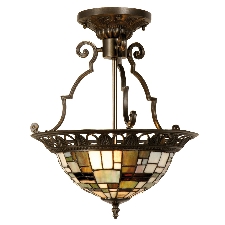 Villads - lampada da soffitto in stile Tiffany
