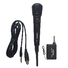 KARMA SET 167 microfono gelato filo wireless + ricevitore portatile per karaoke