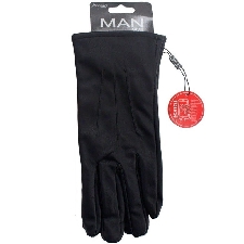 Touchscreen handschoenen lederlook zwart voor heren