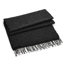 Fijn geweven sjaal zwart voor volwassenen - Klassieke Beechfield sjaals oversized voor dames/heren