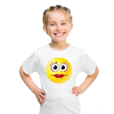 Smiley/ emoticon t-shirt diva wit kinderen