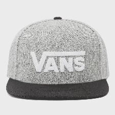 VANS Drop V Snapback Pet (heather Grey-black) Heren Grijs, One Size