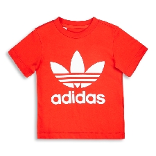 adidas Adicolor Shortsleeve - Baby T-Shirts - Red - Katoen Jersey - Maat 75 - 80 CM - Foot Locker