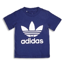 adidas Originals Shortsleeve - Baby T-Shirts - Blue - 100% Katoen - Maat 69 - 74 CM - Foot Locker