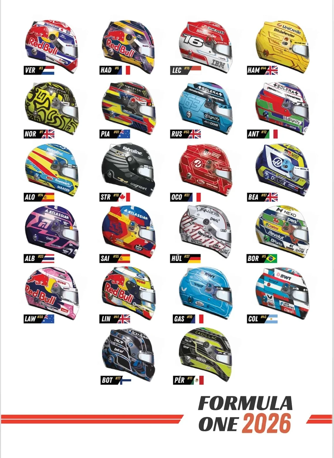 Affiche Championnat Formule 1 2026