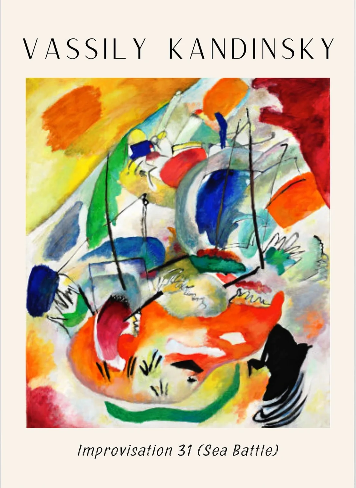 Affiche Vassily Kandinsky Improvisation 31 (Sea Battle)