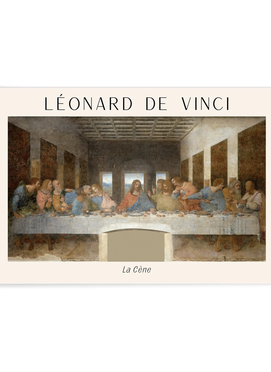 Affiche Léonard de Vinci La Cène