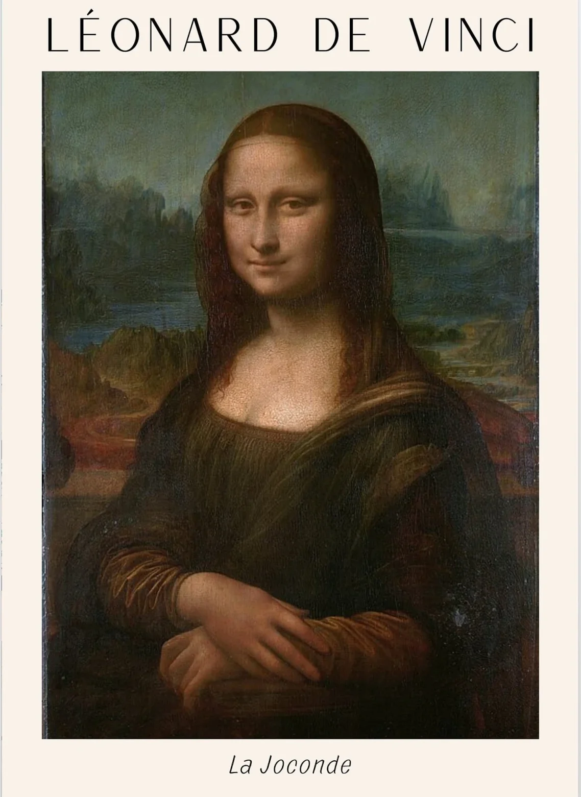 Affiche Léonard de Vinci La Joconde