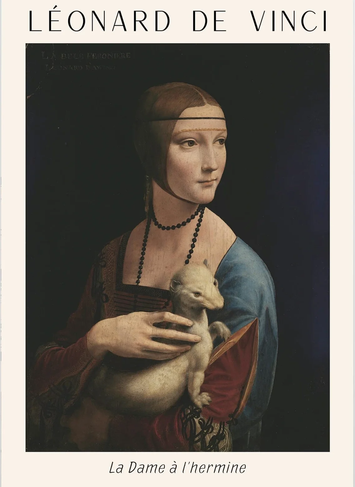 Affiche Léonard de Vinci La Dame à l'Hermine