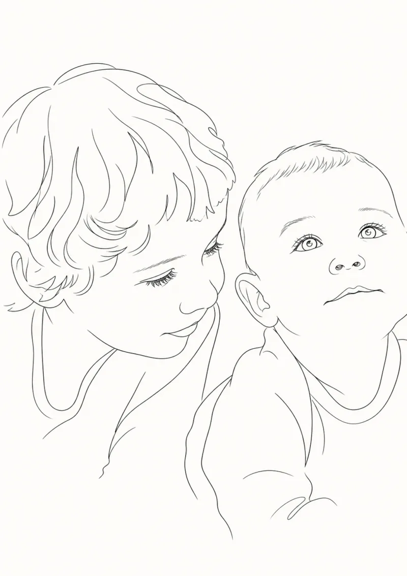 Exemple de Tableau Line Art