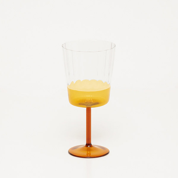 6 Drinking Glasses Eclat, Amber - Blown Glass - image 1