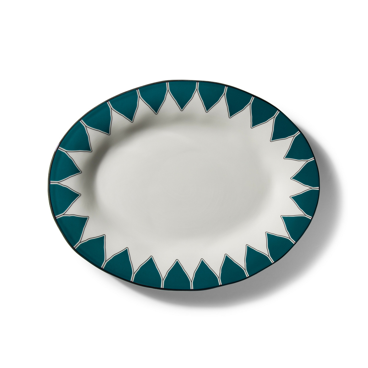 Oval Dish Daria, Bleu Sarah - L45 cm - Ceramic - image 1