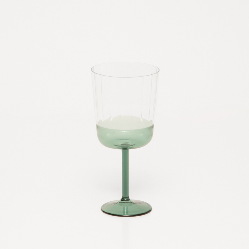 6 Drinking Glasses Eclat, Bleu Sarah - Blown Glass - image 1