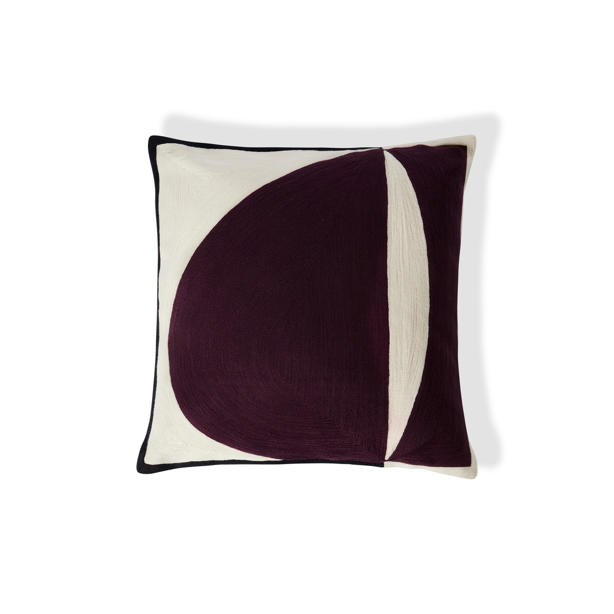 Cushion Abstract, Eggplant - 42 x 42 cm - Cotton - image 1