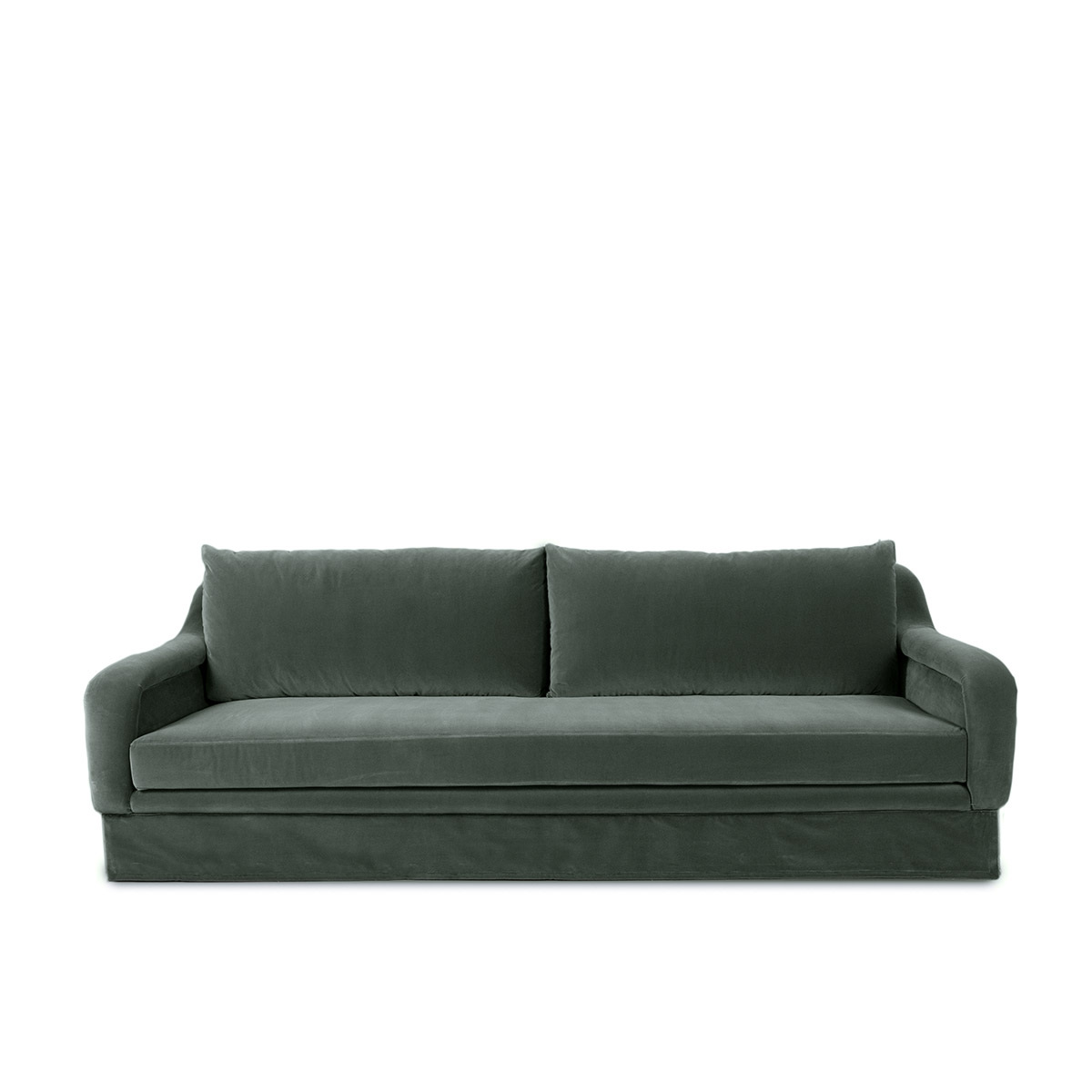 Sofa Yasmine, W230 x D105 x H88 cm / Khaki / Velvet - image 1