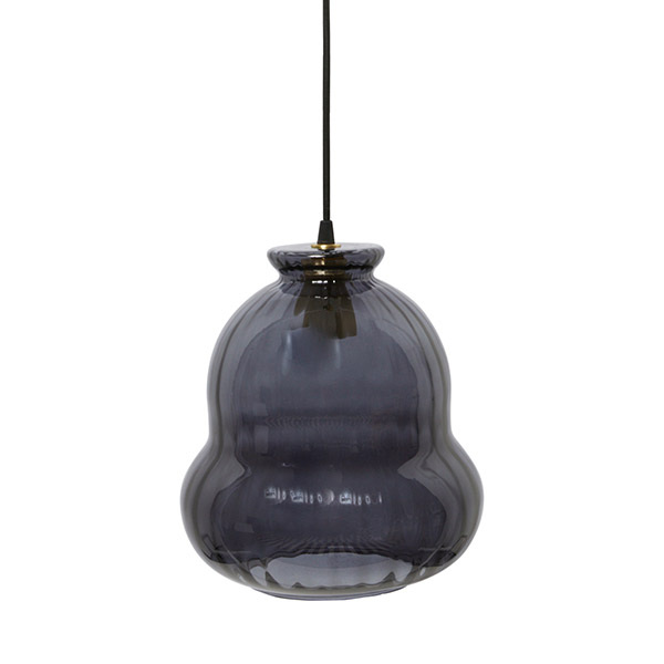 Hanging lamp Vague, Black - H10 in - Glass - image 1