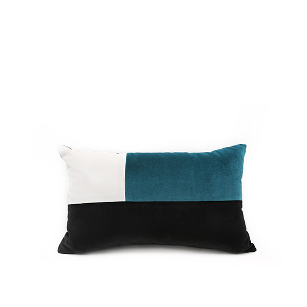 Cushion Echec et Mat, Bleu Sarah - 30 x 50 cm - Velvet - image 1
