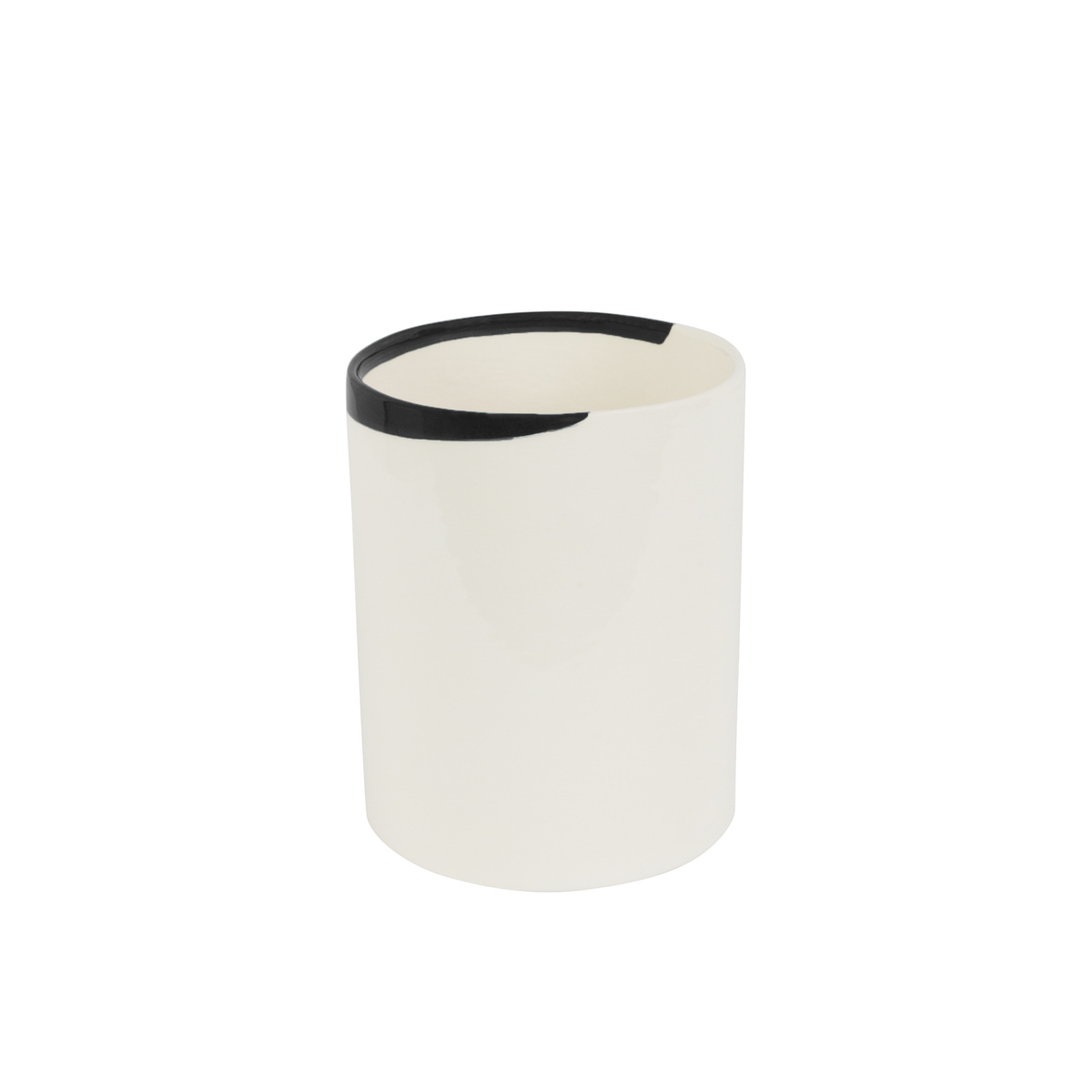 Pot à Couverts Esquisse, Noir - H19 cm - Céramique - image 1