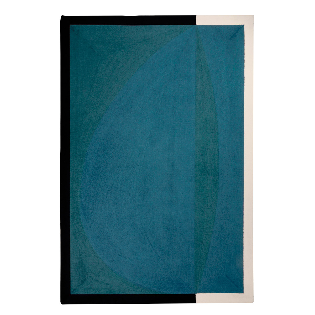 Tapis Abstrait, Bleu Sarah - 250 x 350 cm - Laine / Coton - image 1