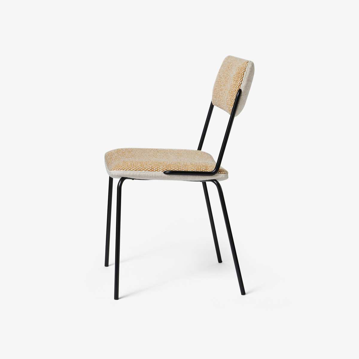 Chair Double Jeu - Publisher Fabric, Ocre - H85 x W51 x D43 cm - Steel /Cotton - image 1