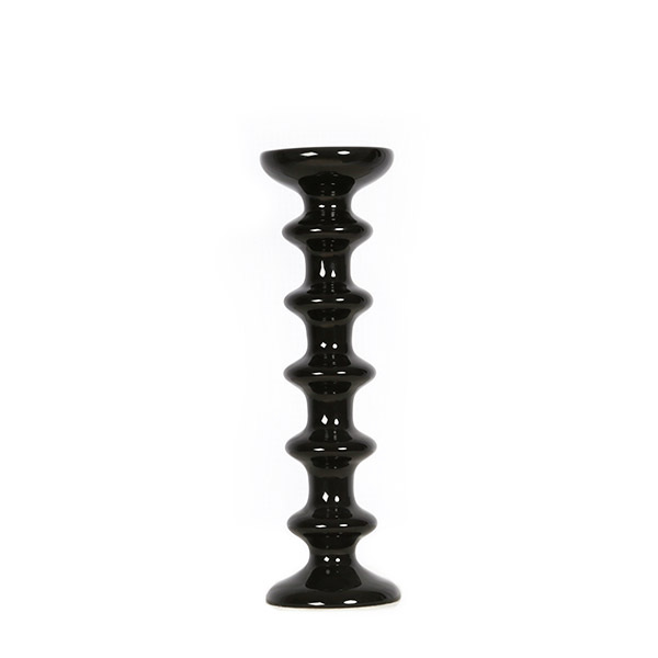 Candlestick Slave, Black - H30 cm - Ceramic - image 1