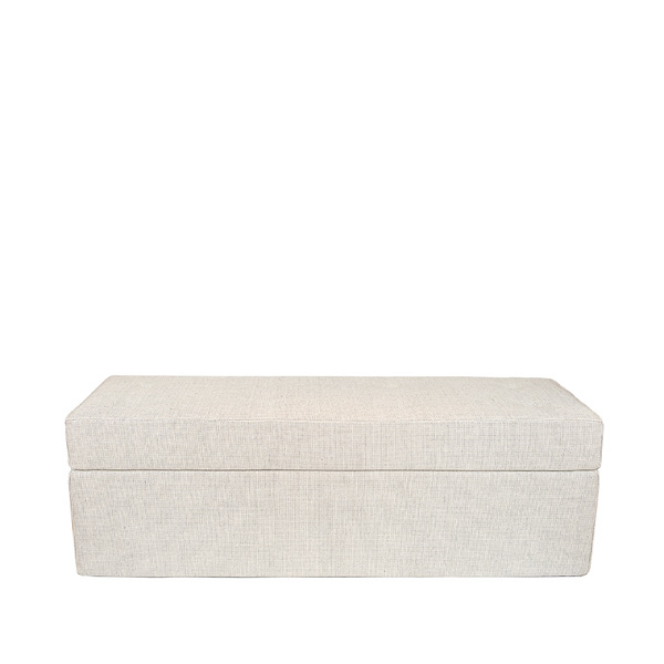 Storage Bench Seat Jacob, Model stretched or covered - Dandy fabric / Wood - image 1