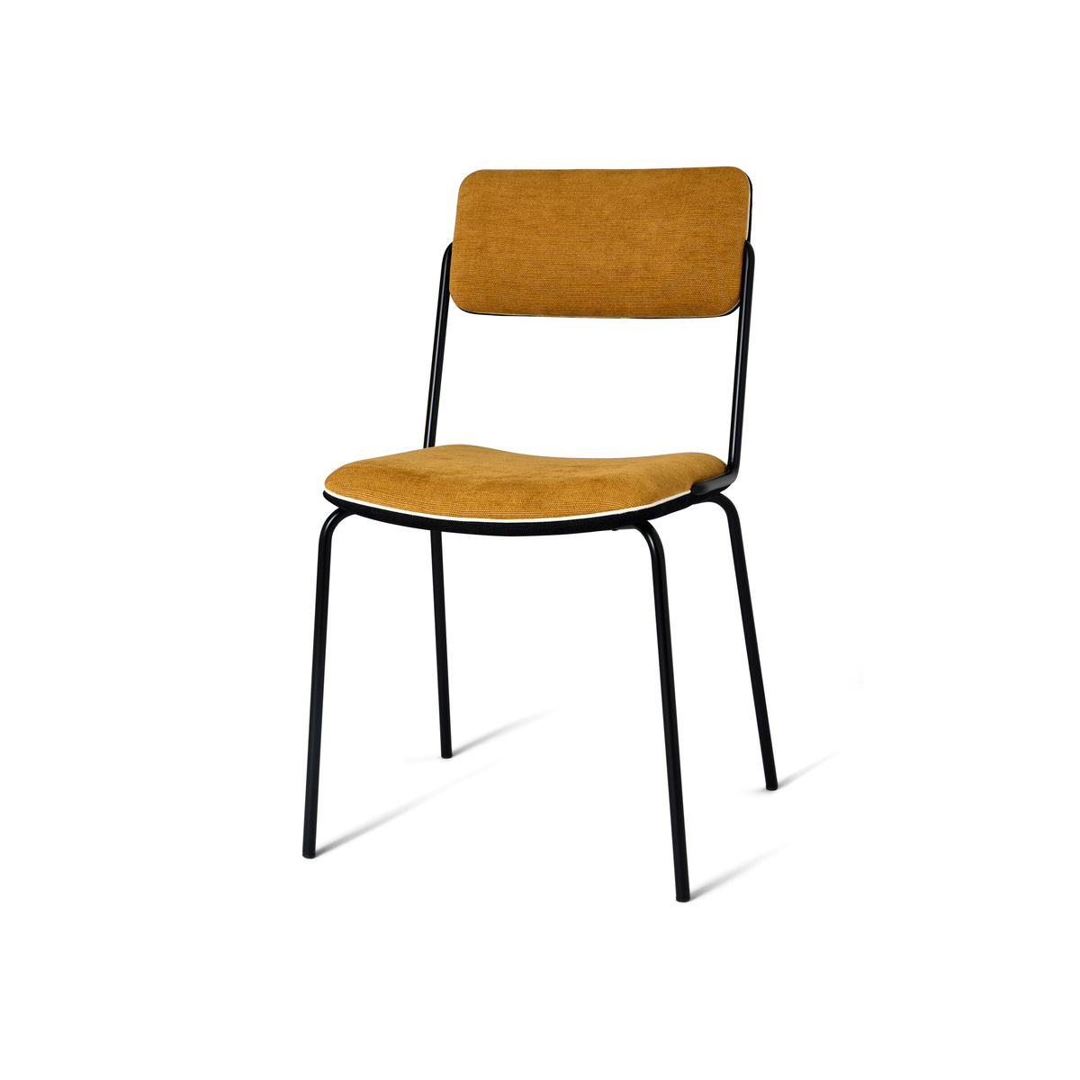 Chair Double Jeu, Ochre / Black - H85 x W51 x D43 cm - Cotton - image 1