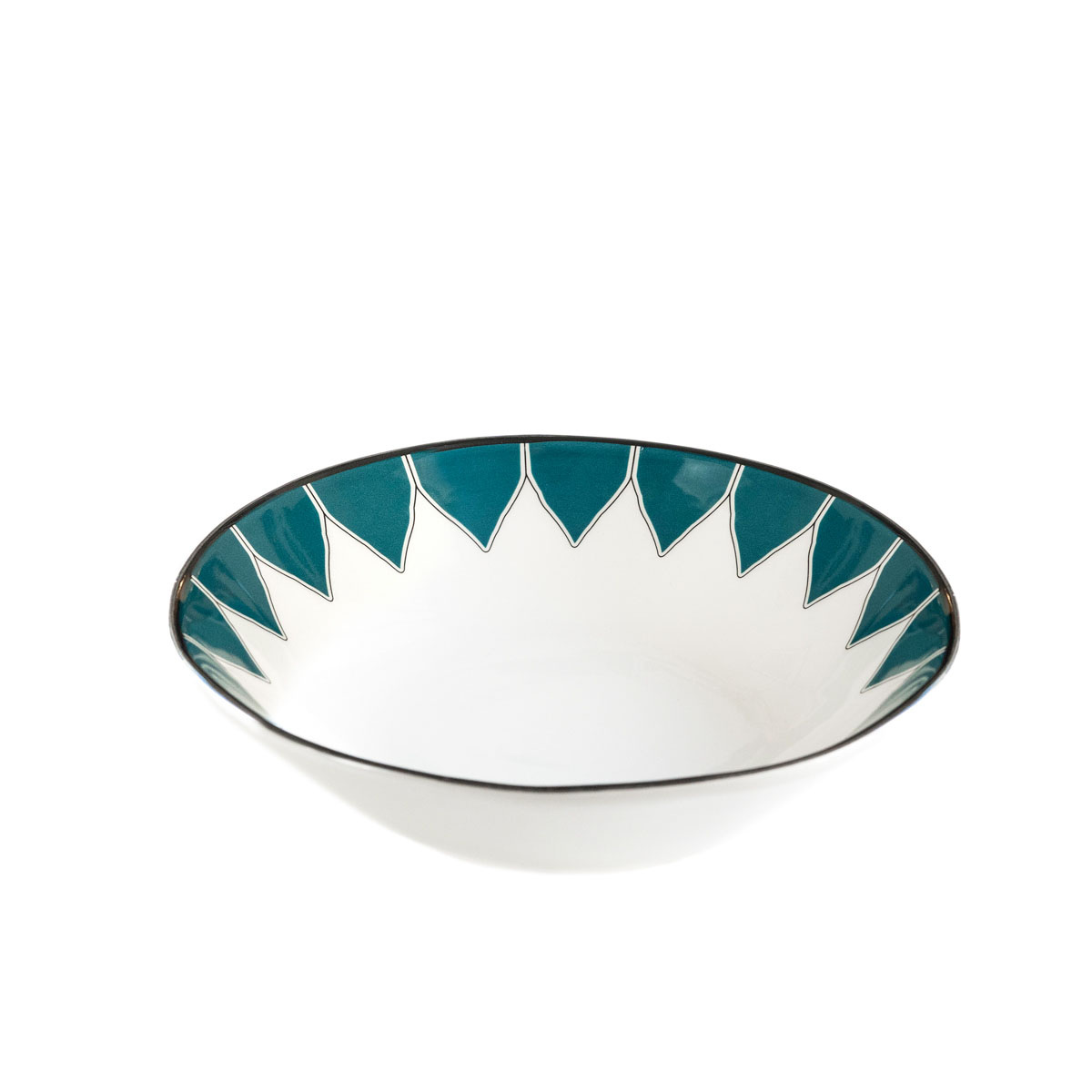 Salad bowl Daria, Bleu Sarah - ⌀32 cm - Ceramic - image 1