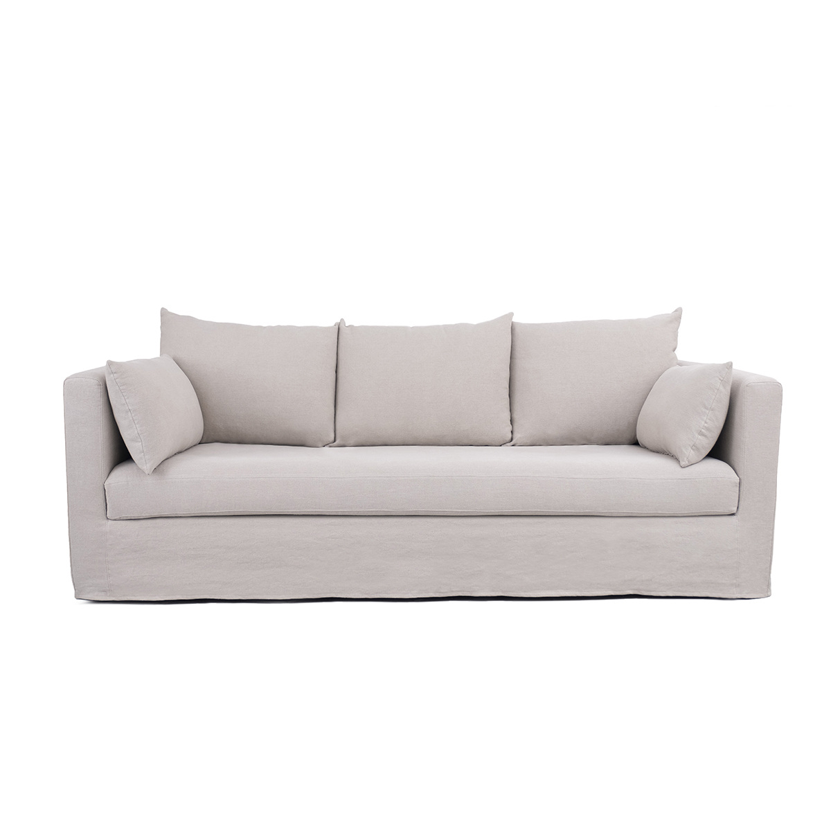 Box Sofa, L300 x P105 x H85 cm - Peach - Linen - image 1
