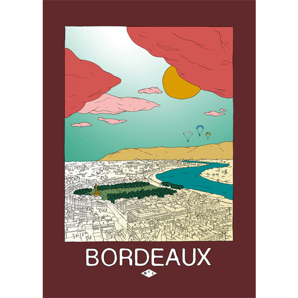 Poster Bordeaux, Semi-matt paper - L40 x W30 cm - image 1
