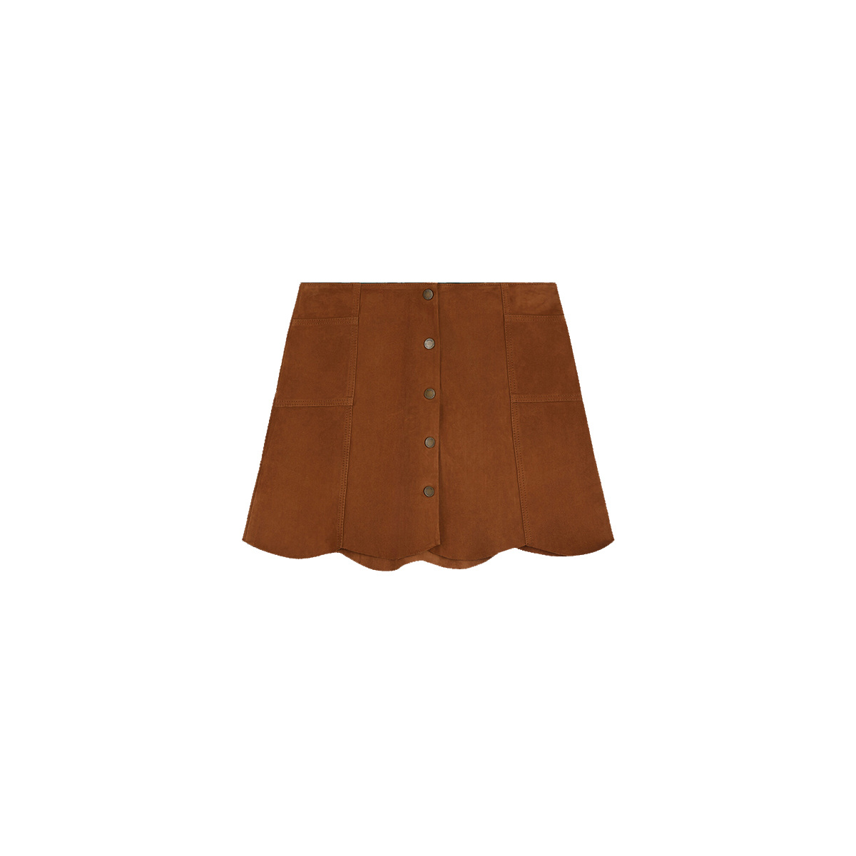 Sophia Suede Skirt, Camel - A-line cut - Suede leather - image 1