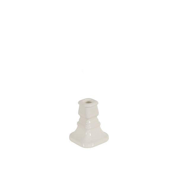 Candlestick Castiglione, White - H10 cm - ø8 cm - Ceramic - image 1