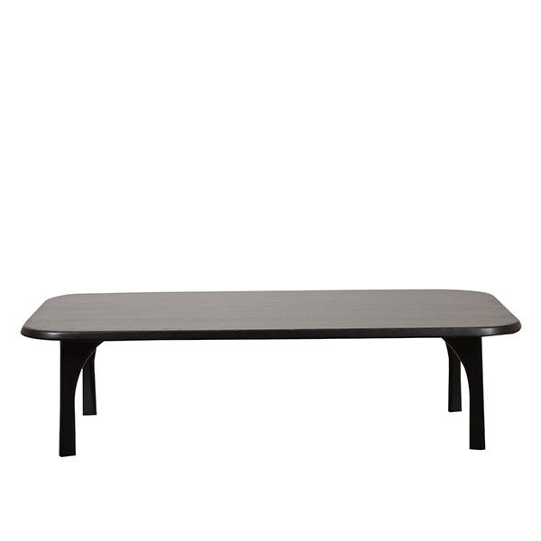 Table Basse Oasis, Noir - L150 x l70 x H40 cm - Chêne / Métal - image 1