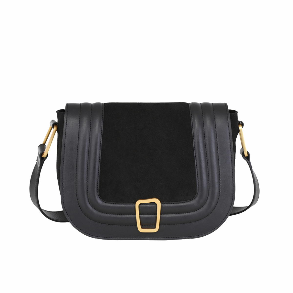 Shoulder bag Barth, Black Classic - W25.5 x H22 x D7 cm - 100% leather  - image 1