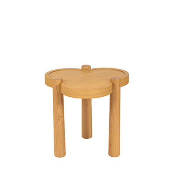 Table Agape, Natural - D41 x H40 cm - Oak - image 1