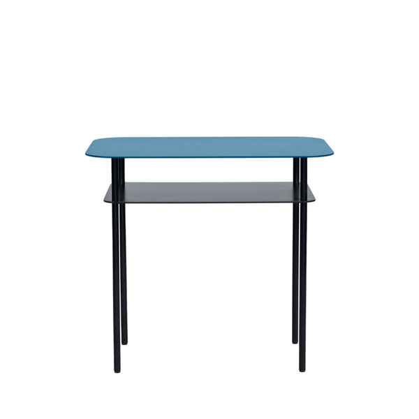 Table d'appoint Kara, Bleu - L60 x l40 x H55 cm  - Acier brut - image 1