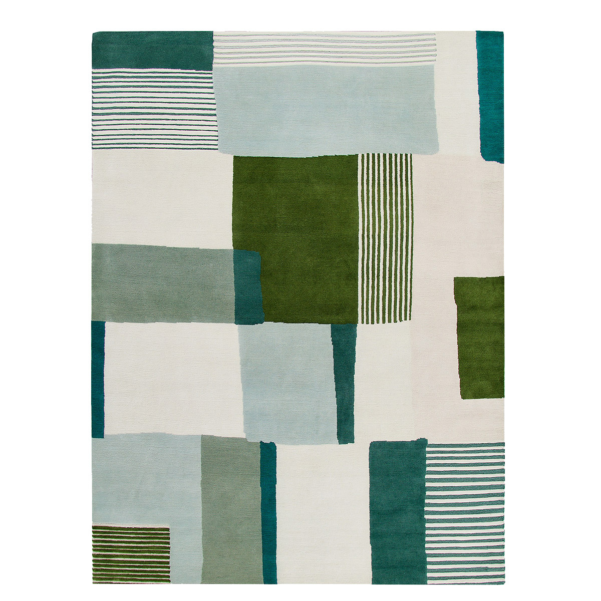 Carpet Boro, Eucalyptus - 200 x 300 cm - Wool / Cotton - image 1