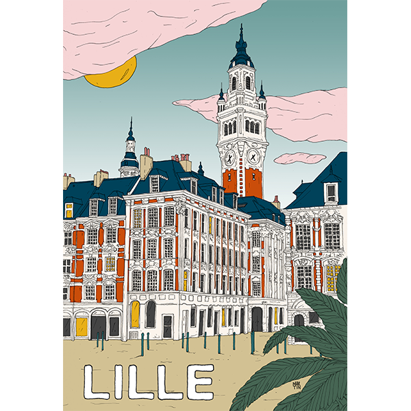 Poster Lille, Half matte paper 250g - 30 x 40 cm - image 1