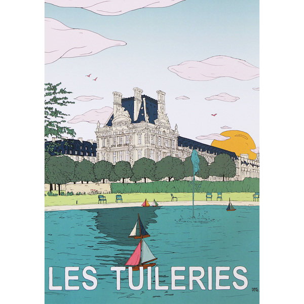 Affiche Tuileries, Papier couché mat - L70 x l50 cm - image 1
