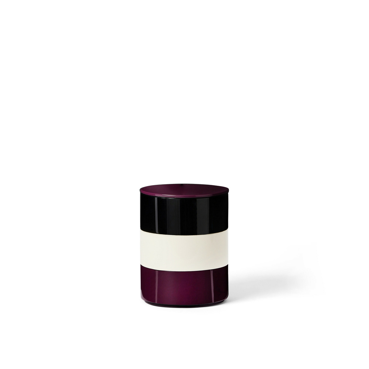 Totem round jewelry box, Eggplant - Ø9 x H11 cm - image 1