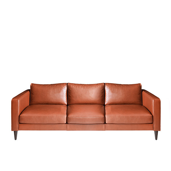 Sofa Noa, Various Sizes / Leather - Wood - image 1