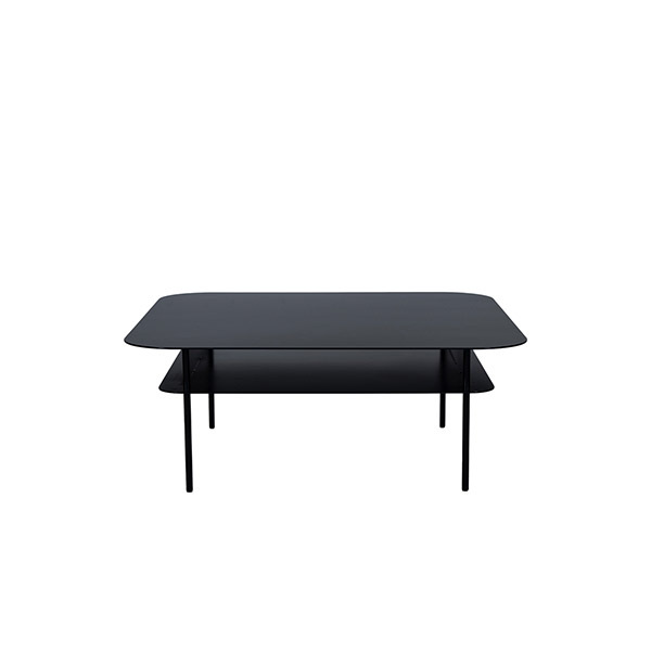 Table Basse Tokyo Carré, Noir - L100 x l100 x H40 cm - Acier thermolaqué - image 1