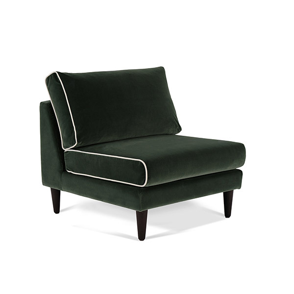 Flip Chair Noa, Green / Black- H80 x W80 x D75 cm - Velvet / Wood - image 1