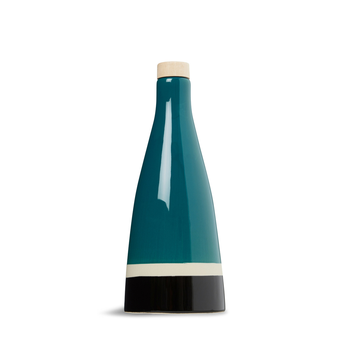 Olive oil bottle Sicilia, Bleu Sarah - H24 x ø11 cm - Ceramic - image 1
