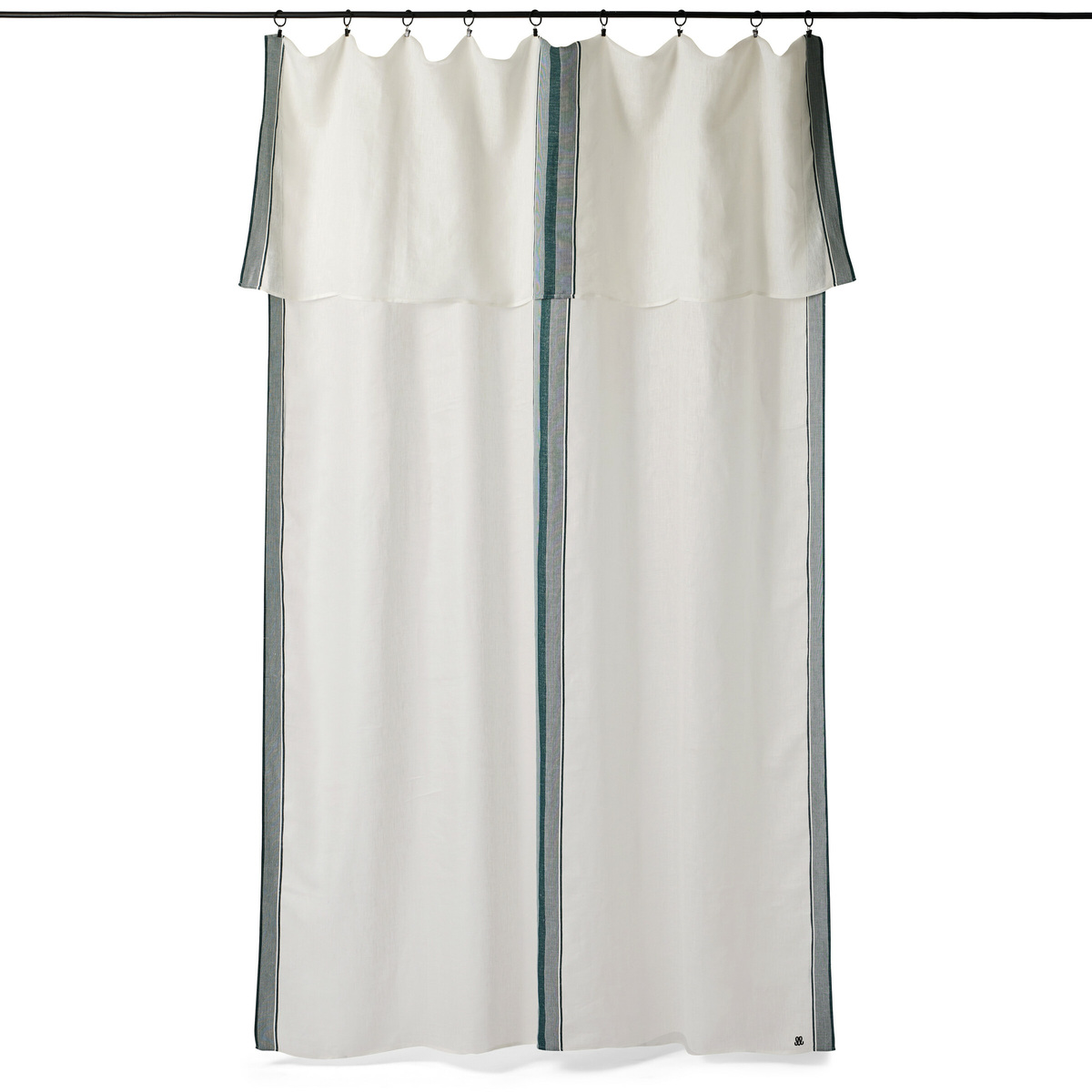 Dita curtain, White / Sarah Blue - 170 x 300 cm - image 1
